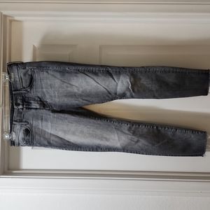 B7_ Mother Looker Ankle Fray Jeans Black washed Size 27